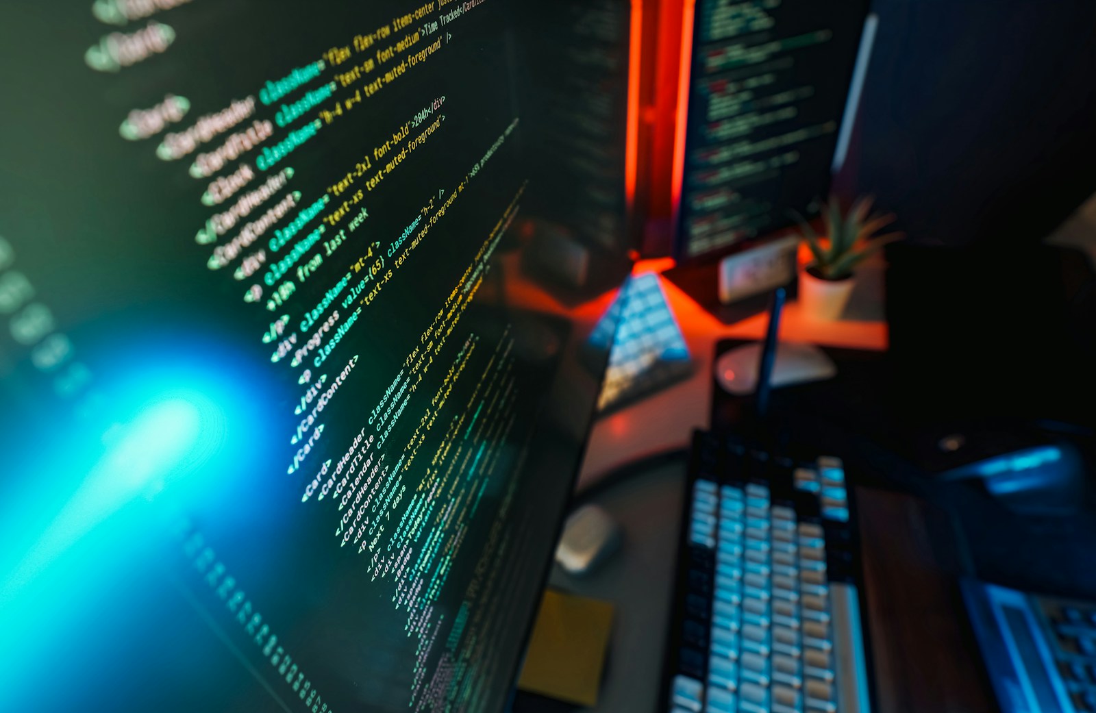 Code on a computer screen representing a custom API integration